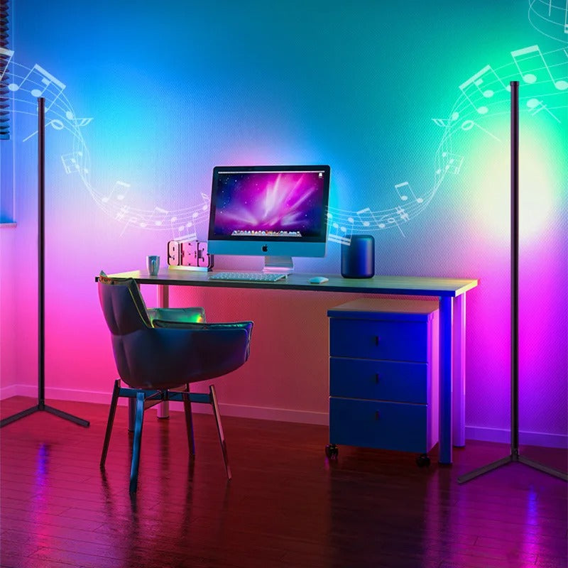 LED floor lamp multiple colour